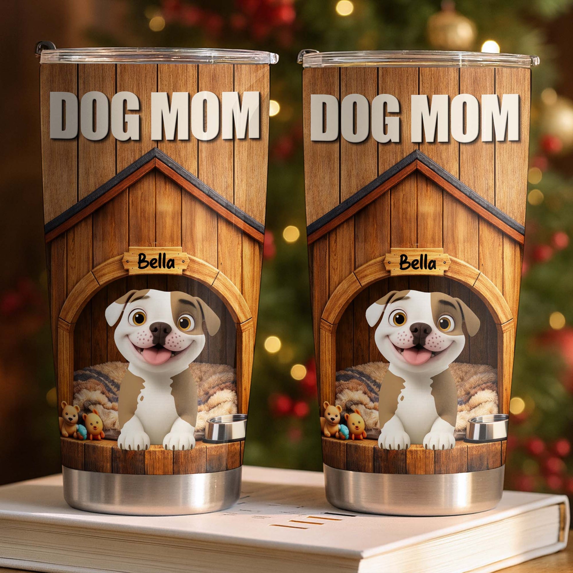 Dog Mom Personalized Dog House And Puppy Design
