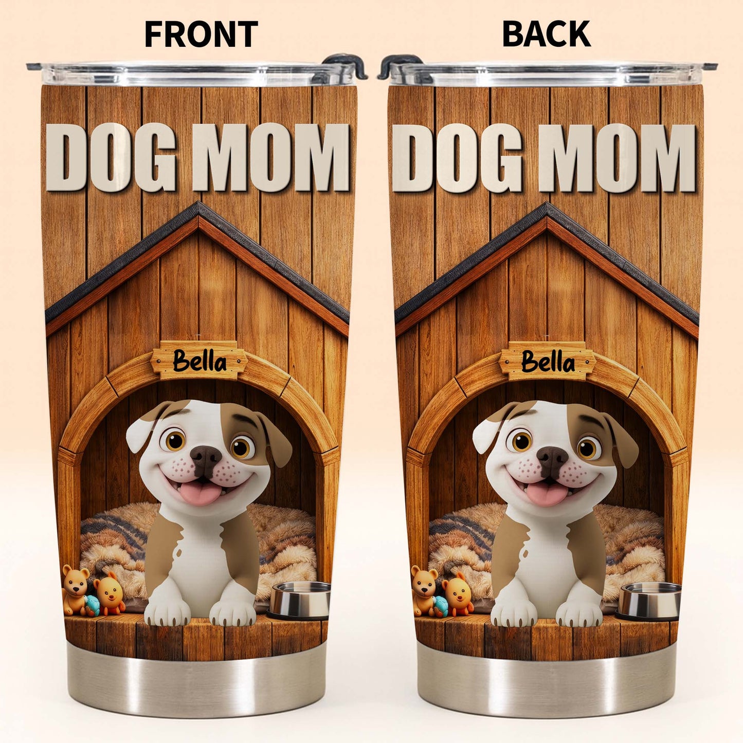 Dog Mom Personalized Dog House And Puppy Design