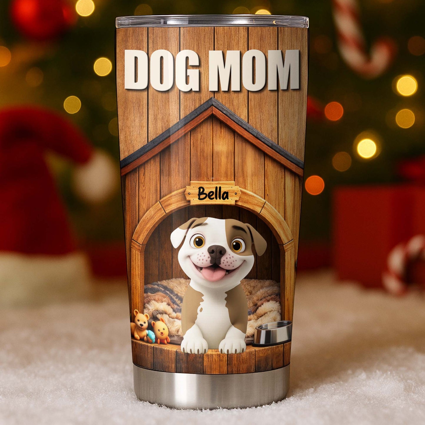 Dog Mom Personalized Dog House And Puppy Design