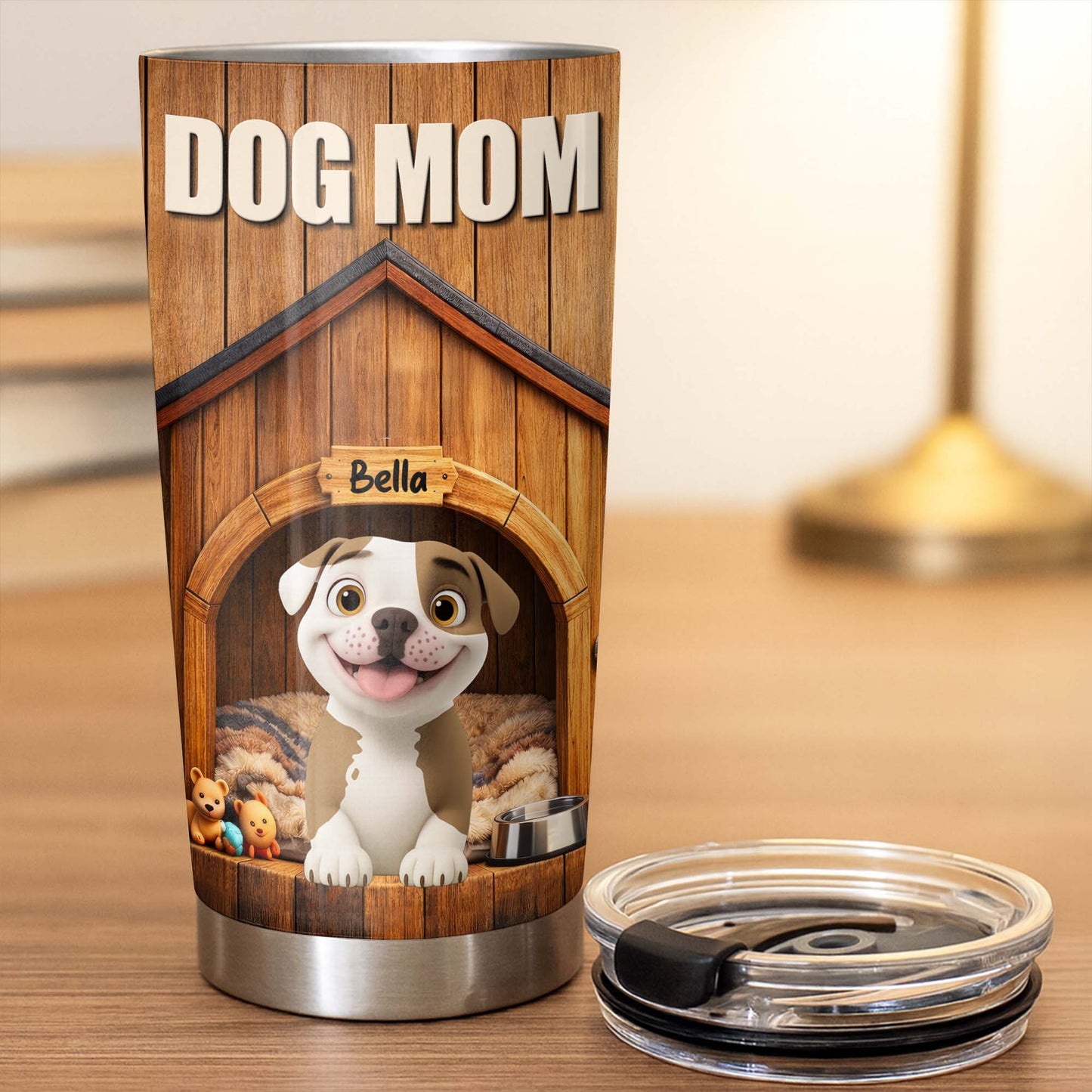 Dog Mom Personalized Dog House And Puppy Design