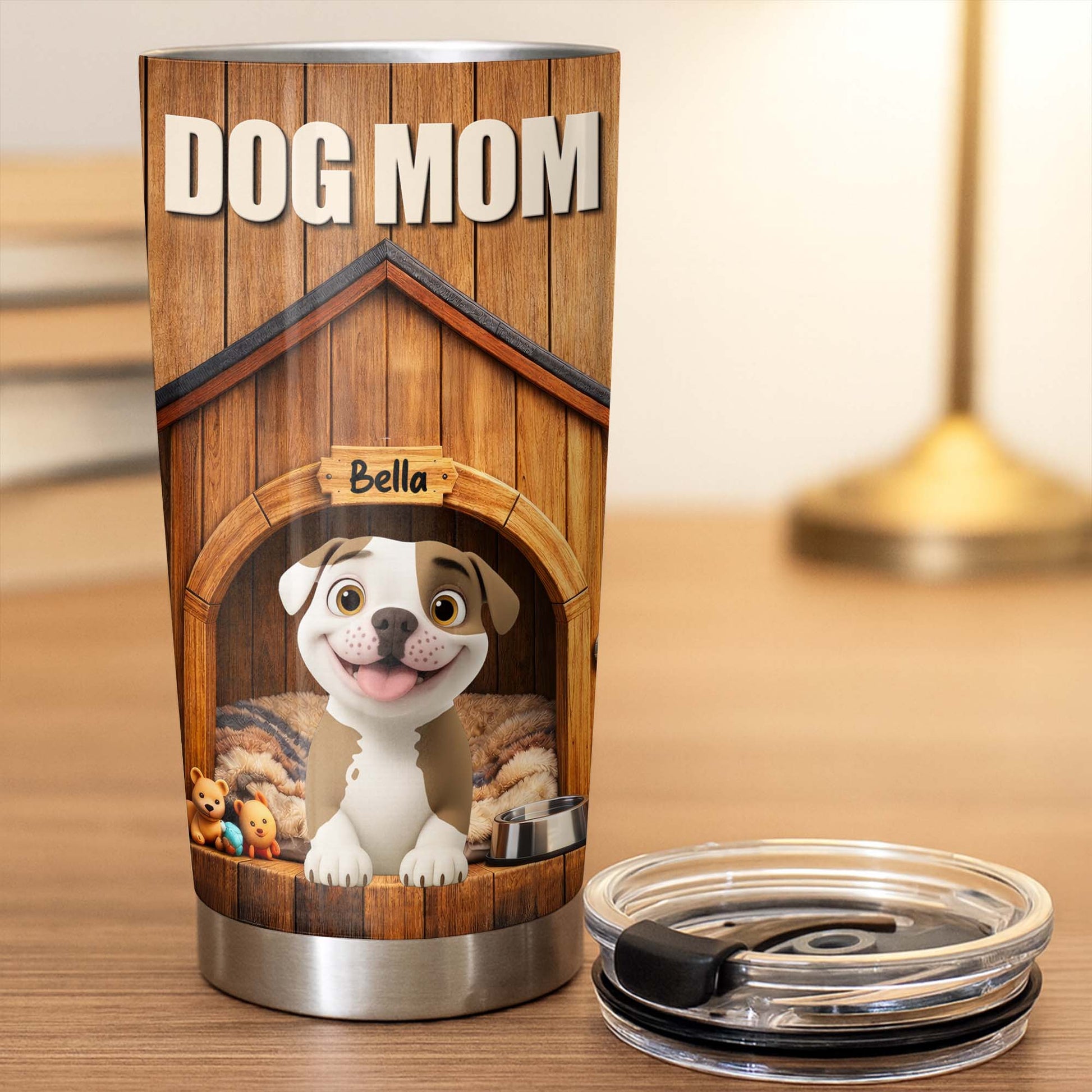 Dog Mom Personalized Dog House And Puppy Design