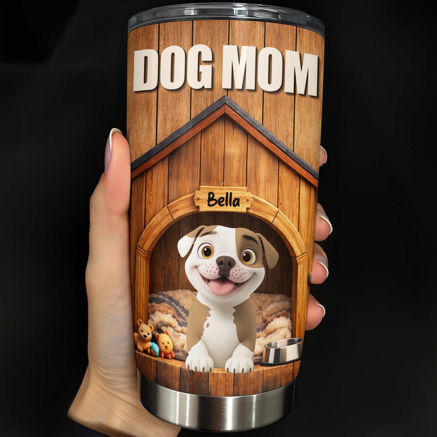 Dog Mom Personalized Dog House And Puppy Design