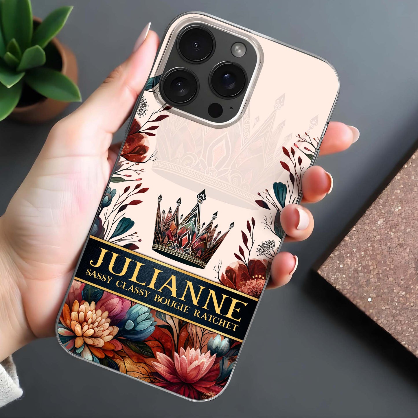 Sassy Classy Bougie Ratchet Crown And Flowers Design