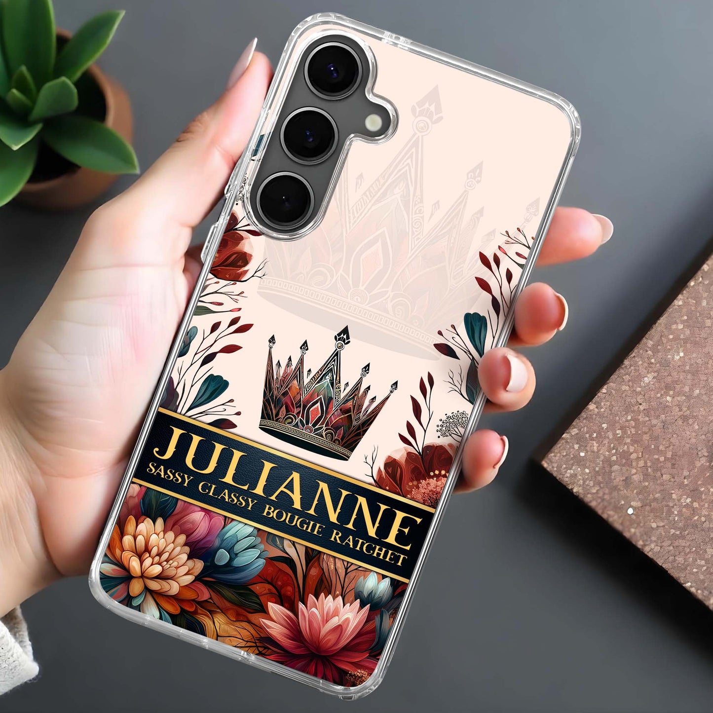 Sassy Classy Bougie Ratchet Crown And Flowers Design