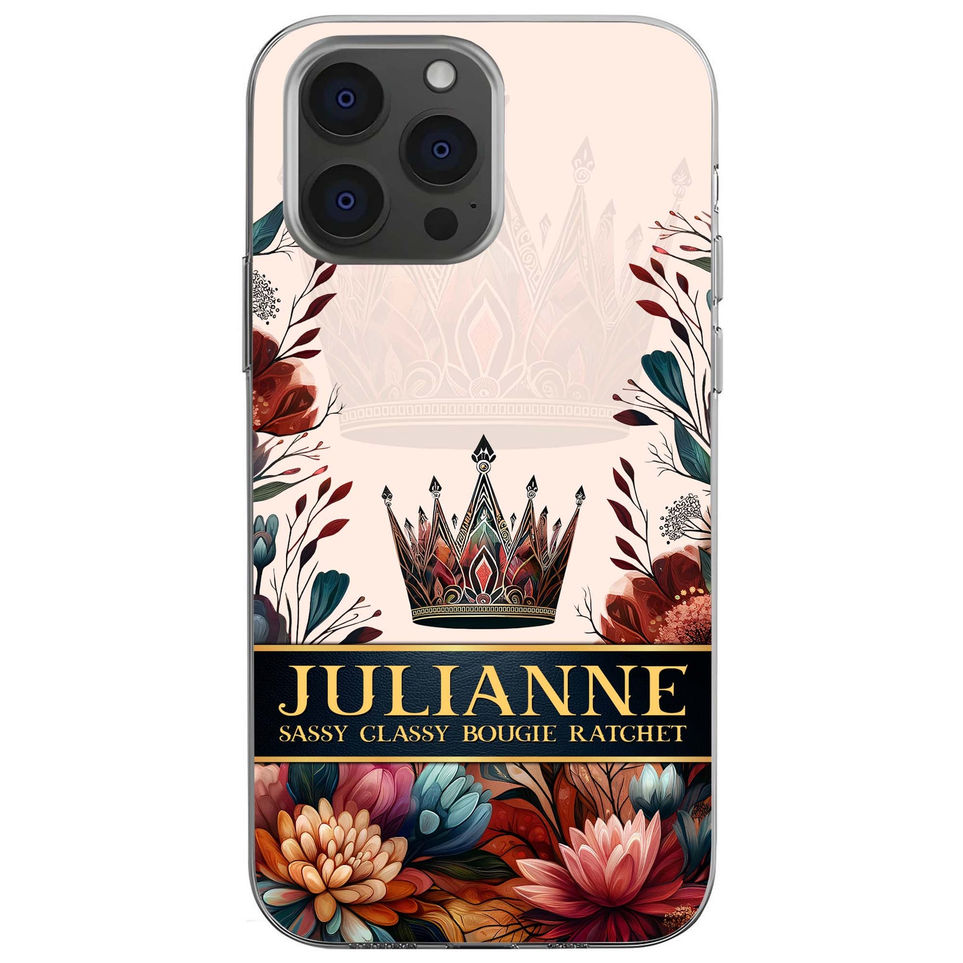 Sassy Classy Bougie Ratchet Crown And Flowers Design