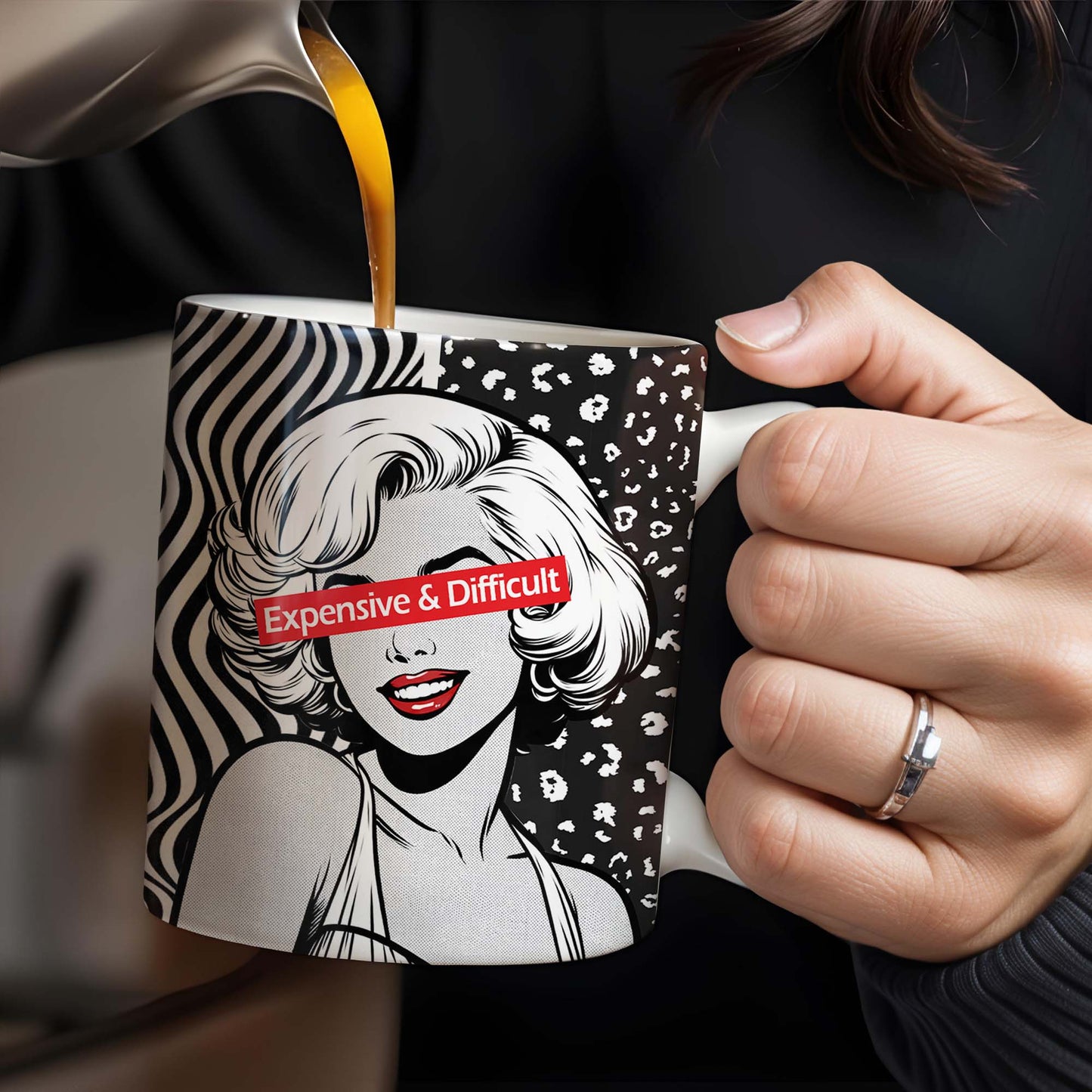 Expensive & Difficult Pop Art Style Mug