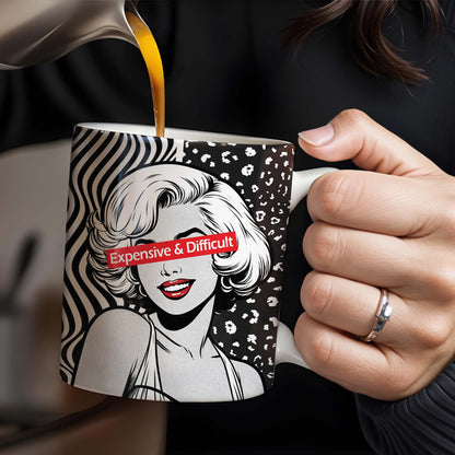 Expensive & Difficult Pop Art Style Mug
