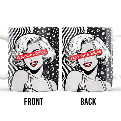 Expensive & Difficult Pop Art Style Mug