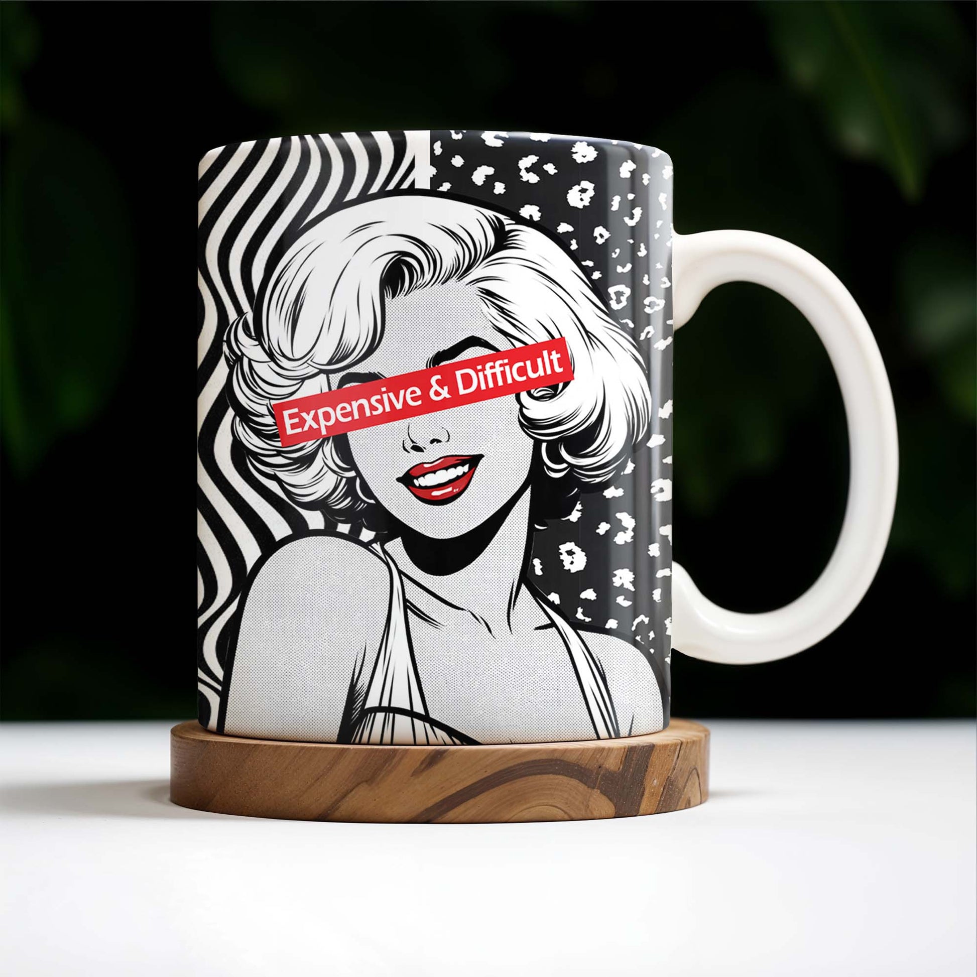 Expensive & Difficult Pop Art Style Mug