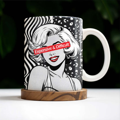 Expensive & Difficult Pop Art Style Mug