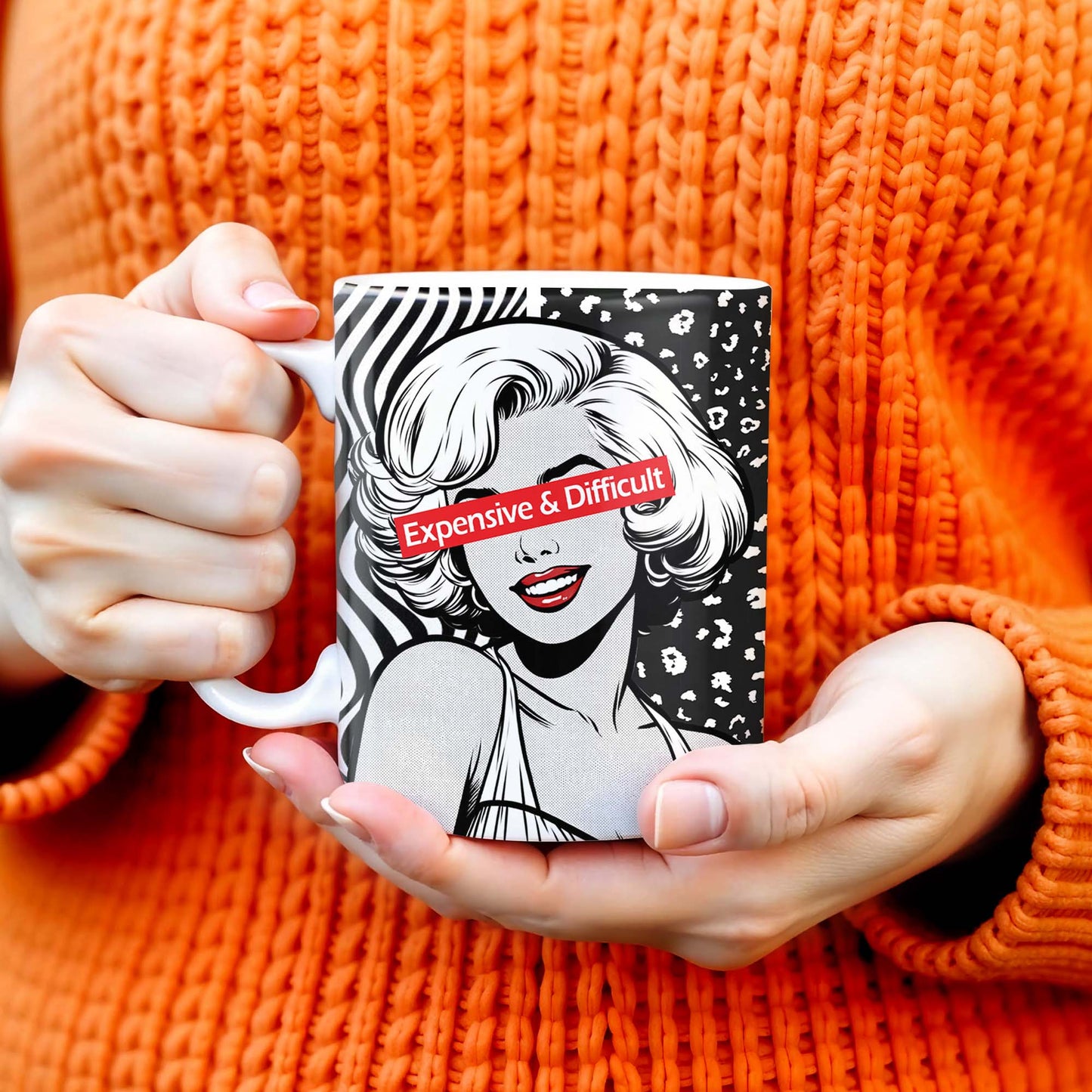 Expensive & Difficult Pop Art Style Mug