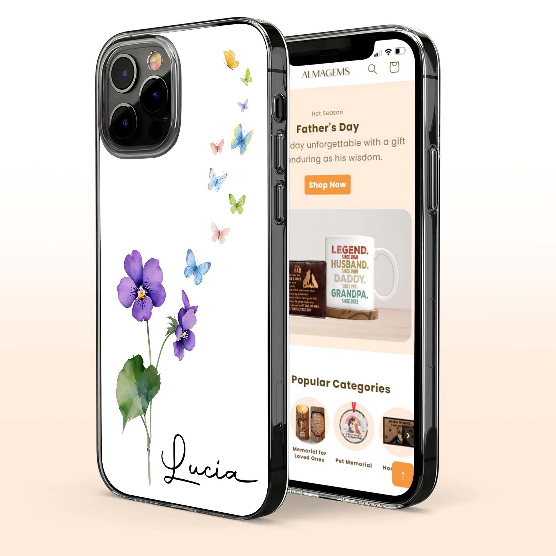 Beautiful Flowers And Butterflies Design