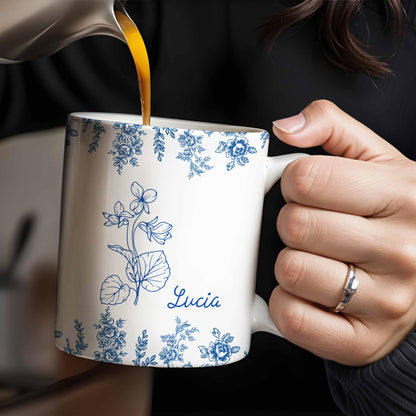 Personalize This Floral Coffee Mug