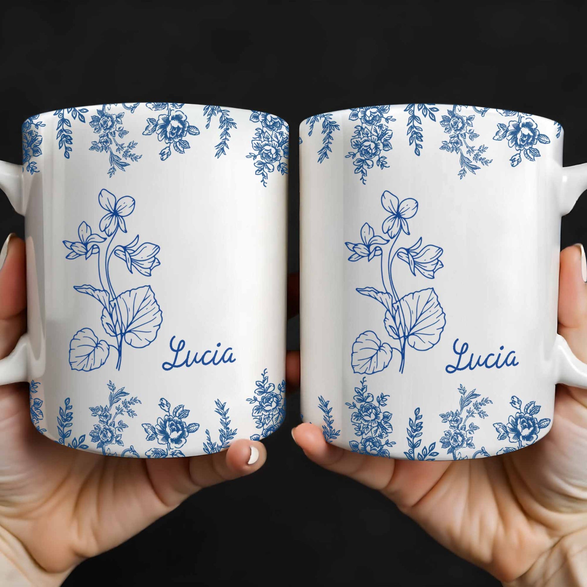 Personalize This Floral Coffee Mug