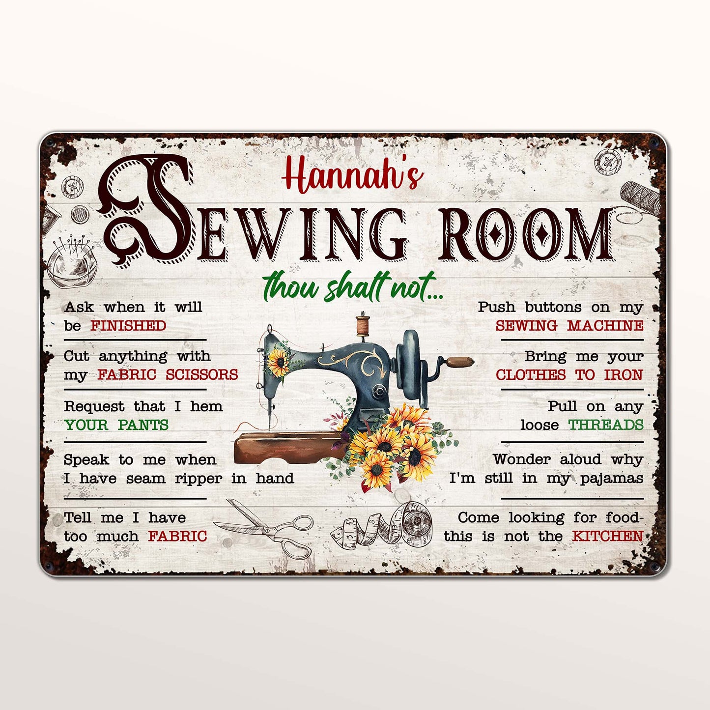 Hannah's Sewing Room Thou Shalt Not Sewing Essentials