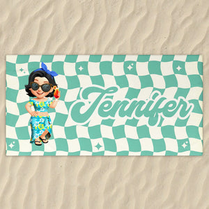 Bring Fun To Your Summer Days, Cartoon Woman With Fruits