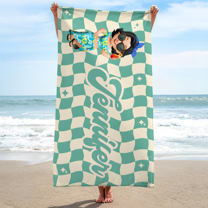 Bring Fun To Your Summer Days, Cartoon Woman With Fruits