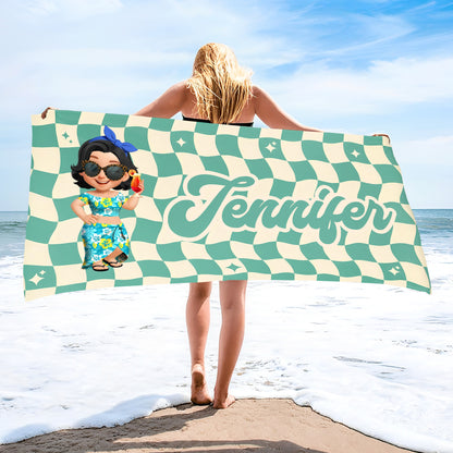 Bring Fun To Your Summer Days, Cartoon Woman With Fruits