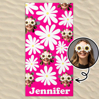 Brighten Up Your Beach Day With Flowers And Sunglasses