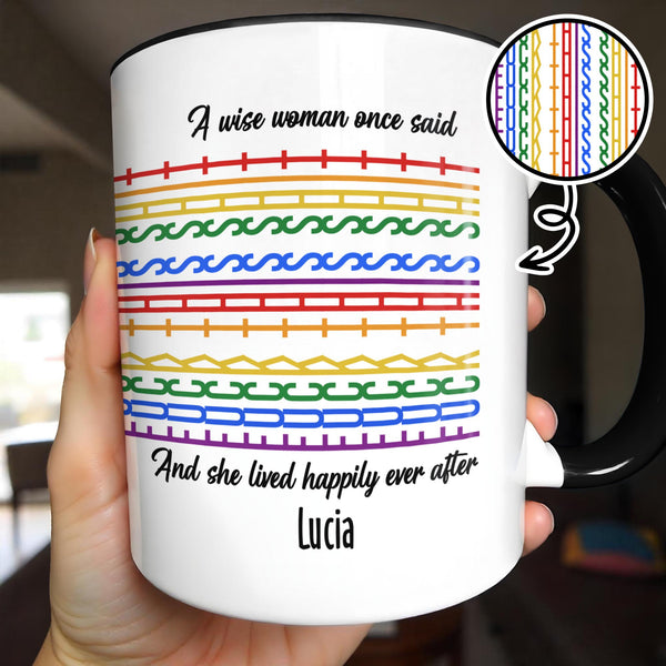 A Wise Woman Once Said, Fret Pattern Mug