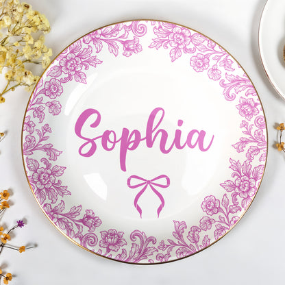 Personalize With Your Special Message, Flowers And Bow