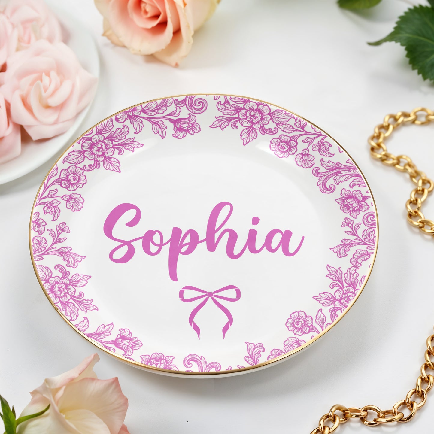 Personalize With Your Special Message, Flowers And Bow