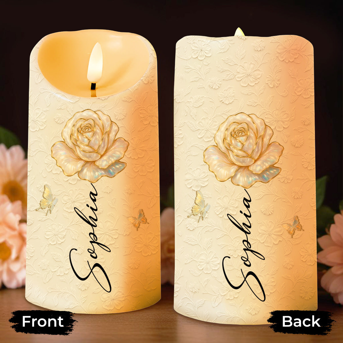 Customize Your Special Moment With Rose And Butterfly