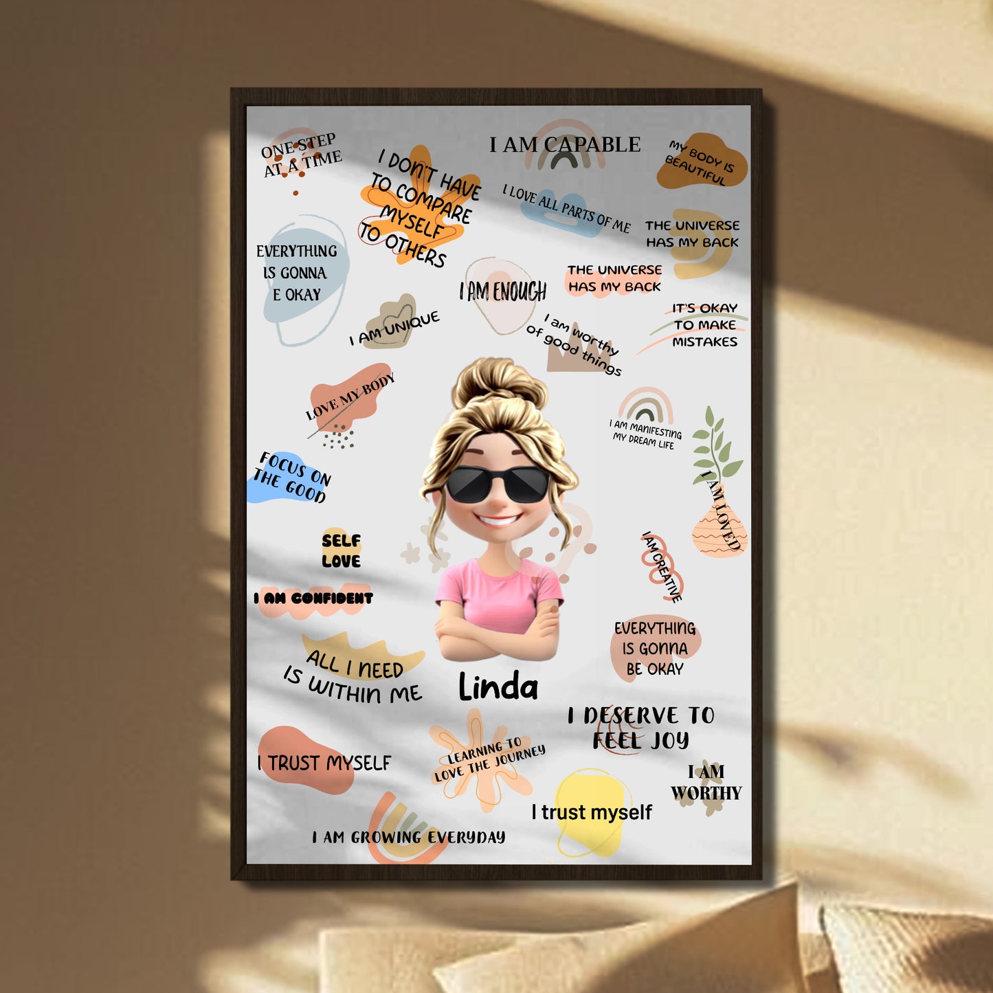 I Am Capable, Positive Affirmations For Self-Love And Confidence - Personalized Custom Vertical Poster - DTG052_VPOS