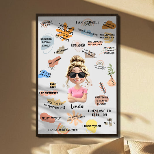 I Am Capable, Positive Affirmations For Self-Love And Confidence - Personalized Custom Vertical Poster - DTG052_VPOS