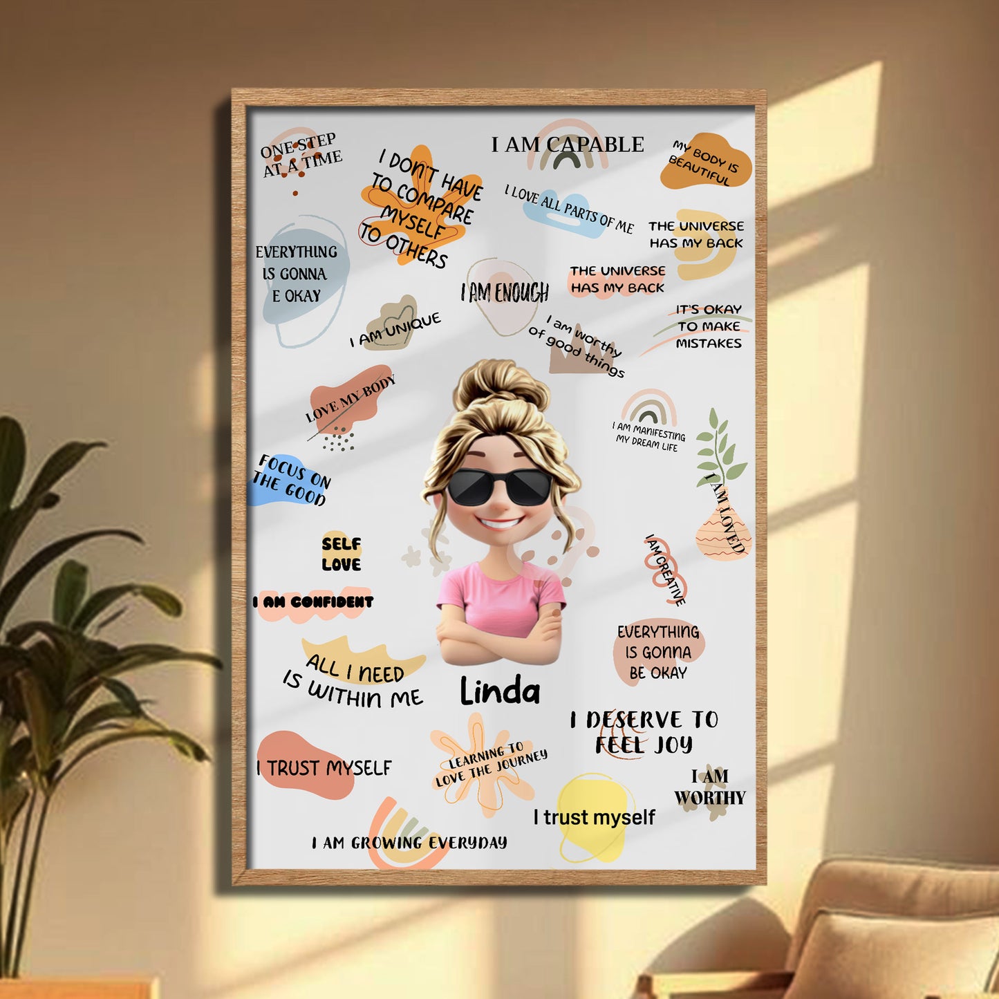 I Am Capable, Positive Affirmations For Self-Love And Confidence - Personalized Custom Vertical Poster - DTG052_VPOS