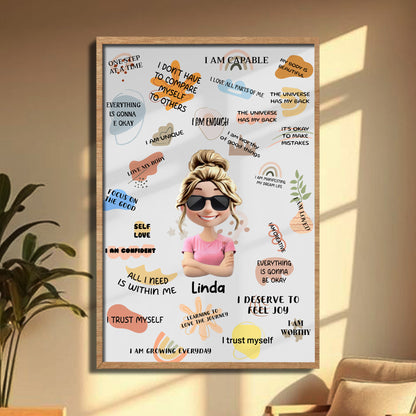 I Am Capable, Positive Affirmations For Self-Love And Confidence - Personalized Custom Vertical Poster - DTG052_VPOS