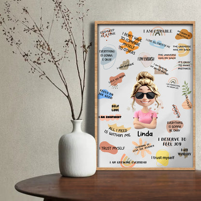 I Am Capable, Positive Affirmations For Self-Love And Confidence - Personalized Custom Vertical Poster - DTG052_VPOS