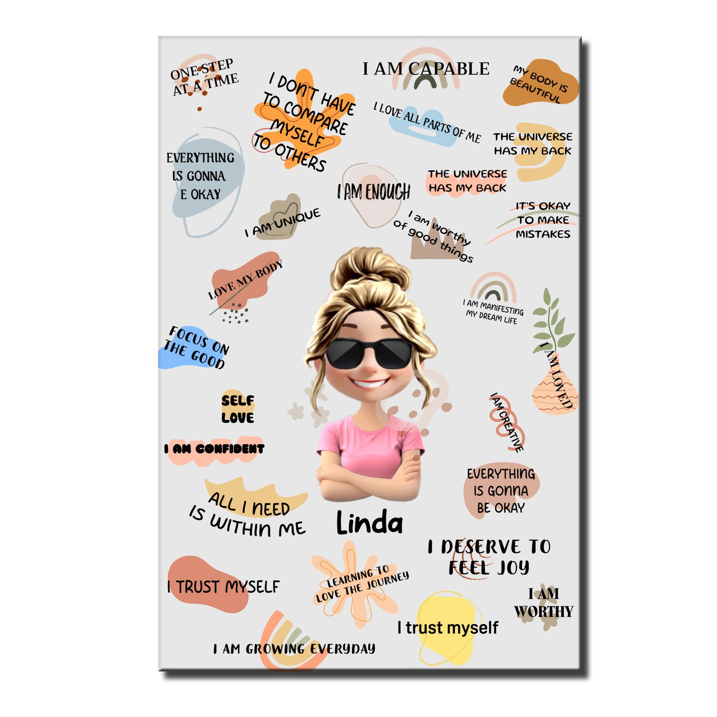 I Am Capable, Positive Affirmations For Self-Love And Confidence - Personalized Custom Vertical Poster - DTG052_VPOS