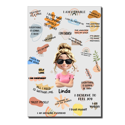 I Am Capable, Positive Affirmations For Self-Love And Confidence - Personalized Custom Vertical Poster - DTG052_VPOS