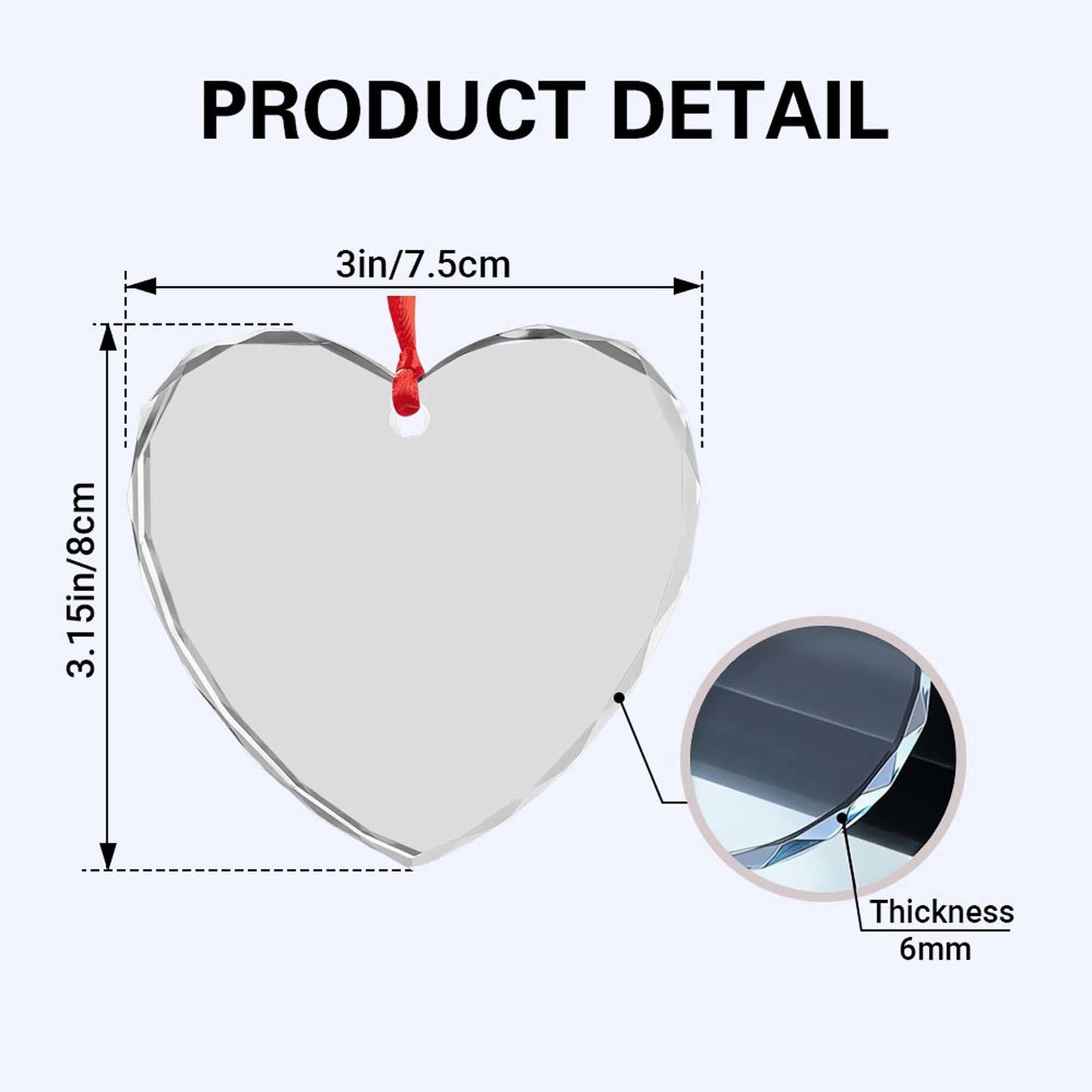 A Beautiful Touch Featuring A Graceful Tulip - Personalized Heart Glass Ornament - DTG053_HEGOR