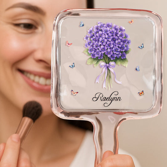 Delicate Bouquet of Hydrangeas Surrounded by Butterflies