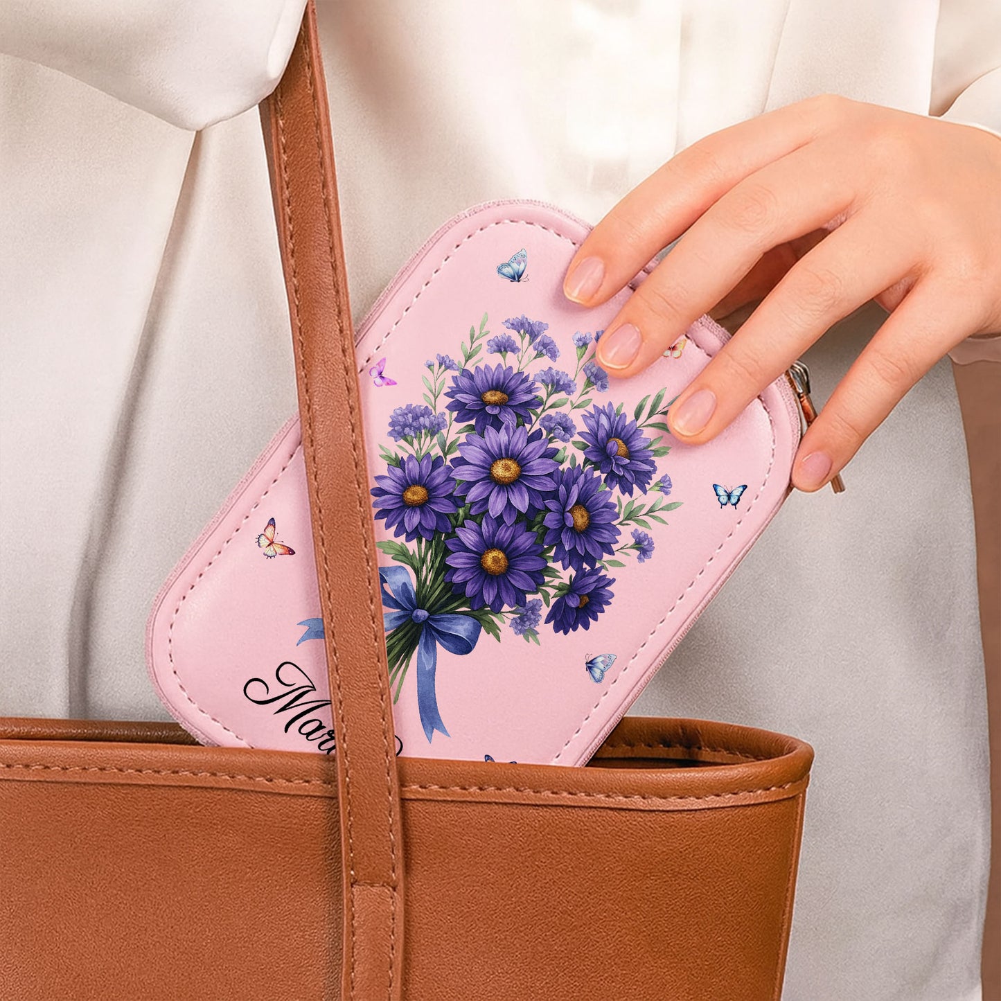 To My Wonderful Mom, Flowers And Butterflies