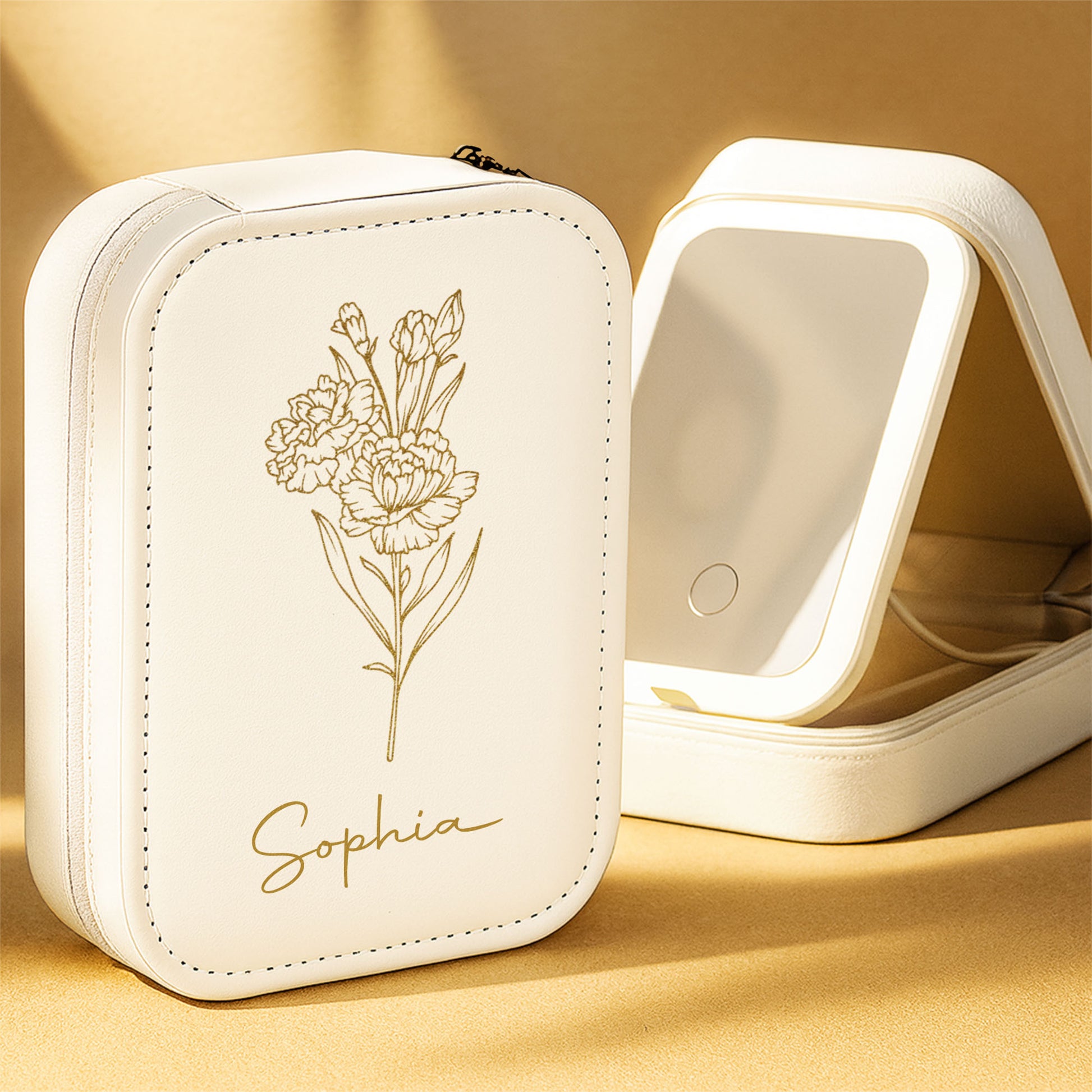Beautifully Crafted Jewelry Box With Floral Design