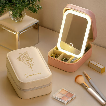 Beautifully Crafted Jewelry Box With Floral Design