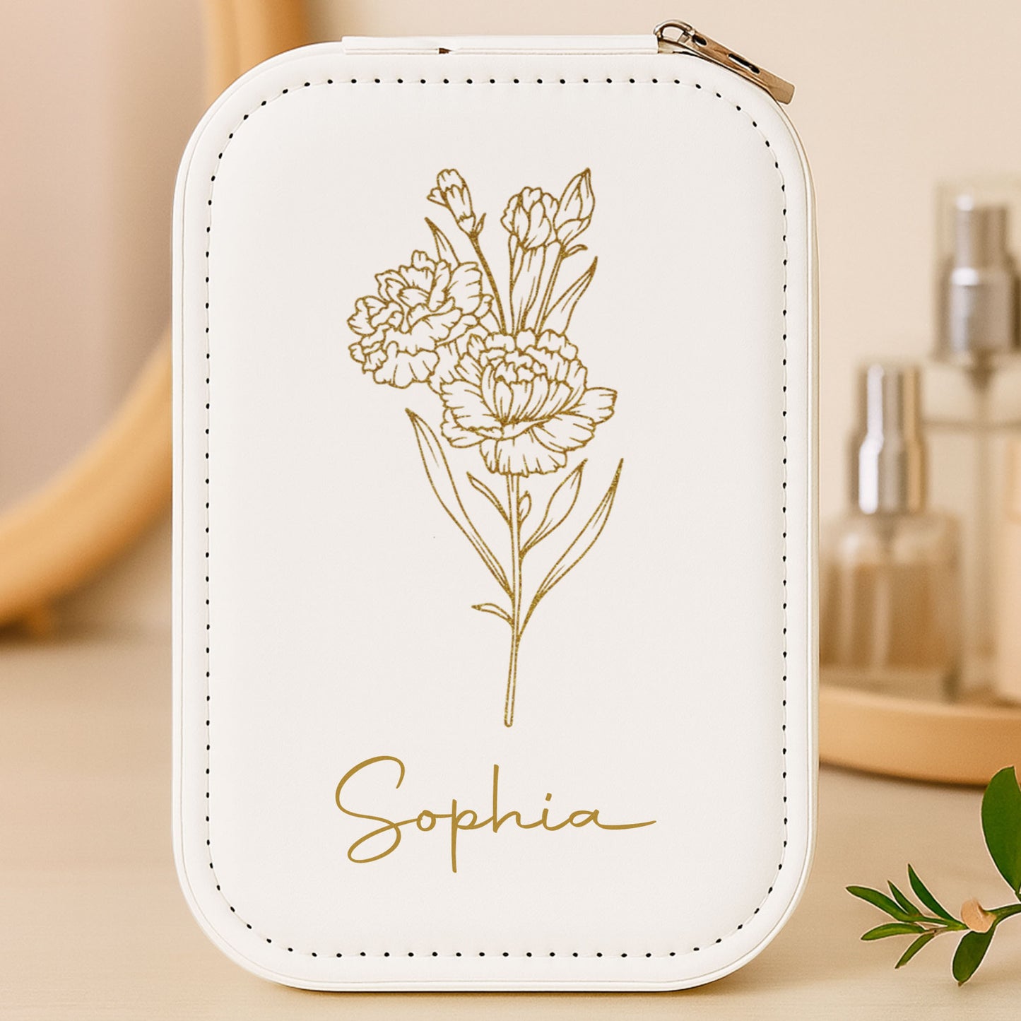 Beautifully Crafted Jewelry Box With Floral Design