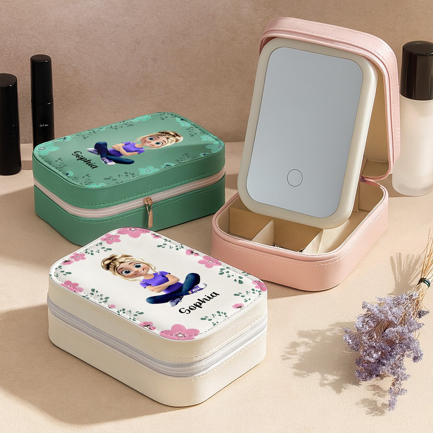 Capture Delightful Moments With Flowers and Character Jewelry Box
