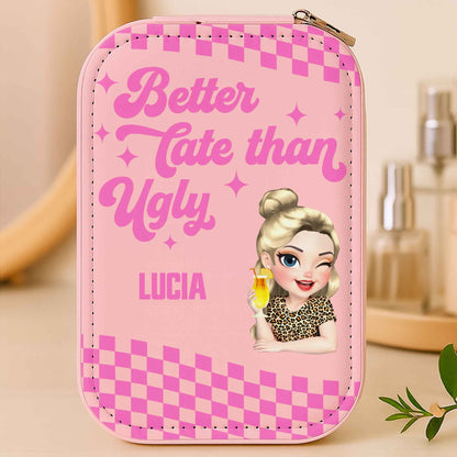 Better Late Than Ugly, Cartoon Character, Checkered Pattern