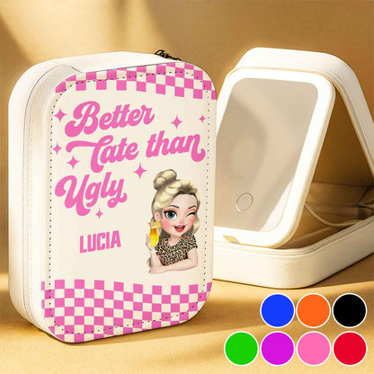 Better Late Than Ugly, Cartoon Character, Checkered Pattern