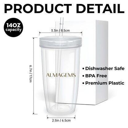 Might Be Water Might Be Coffee With Cartoon Woman And Beach Theme