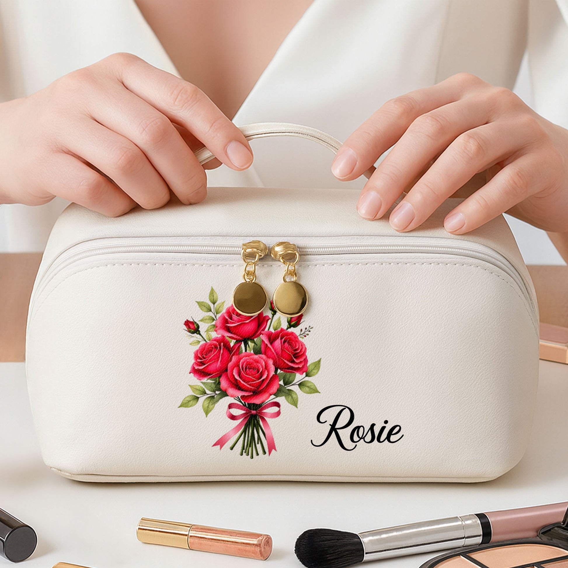 Customize This Floral Beauty With Your Preferred Name And Flowers