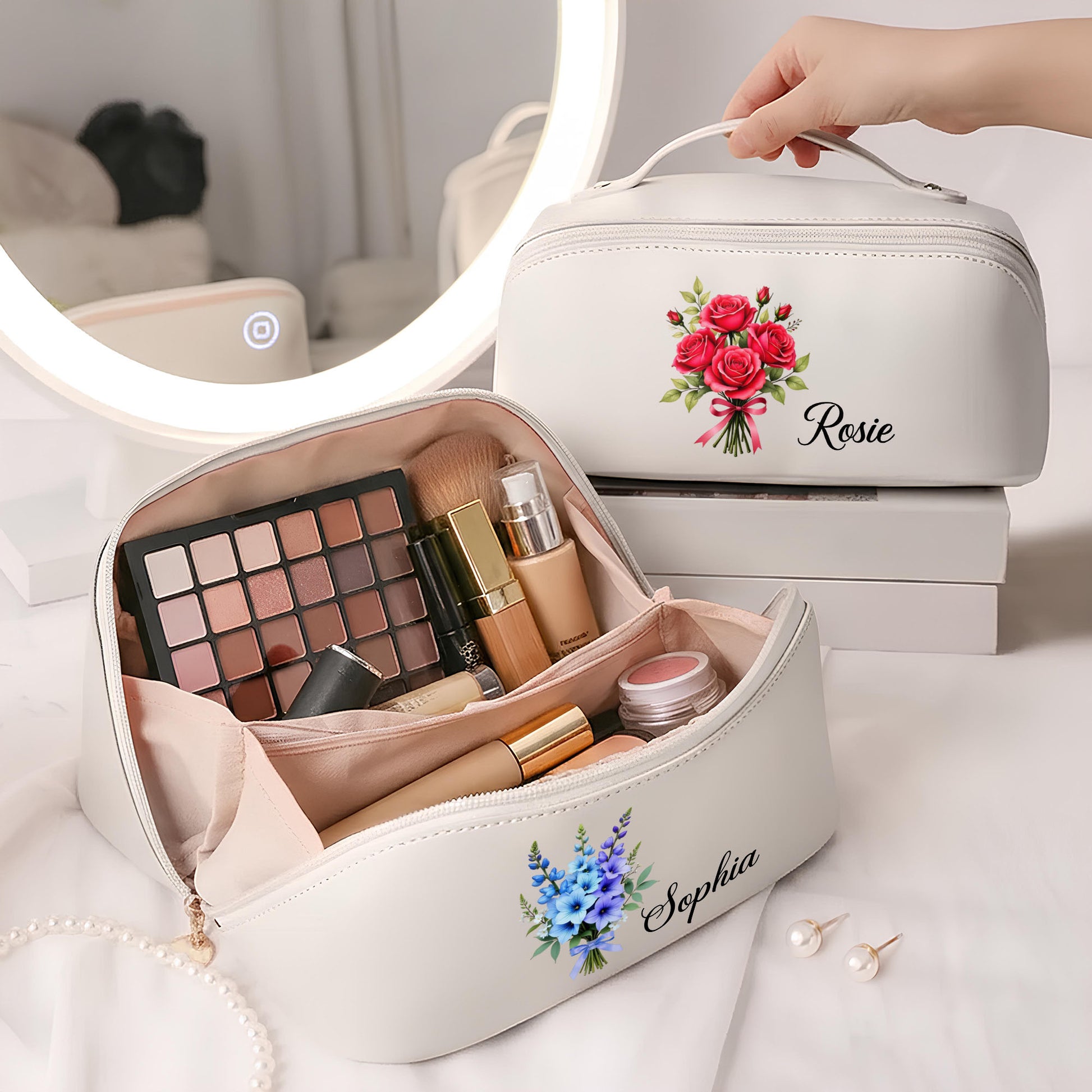 Customize This Floral Beauty With Your Preferred Name And Flowers