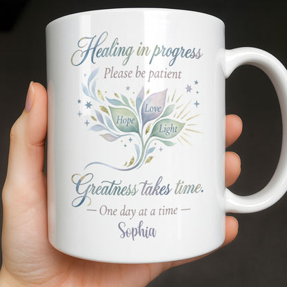 Healing In Progress, Hope Love Light, Stars Leaves Design