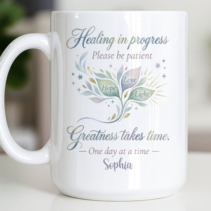 Healing In Progress, Hope Love Light, Stars Leaves Design