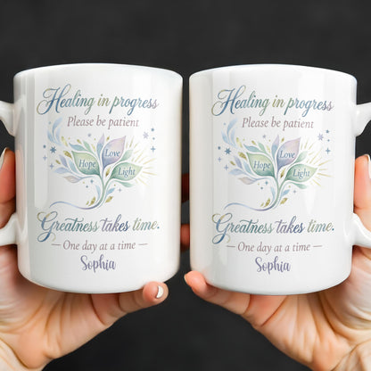 Healing In Progress, Hope Love Light, Stars Leaves Design