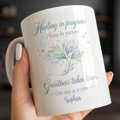 Healing In Progress, Hope Love Light, Stars Leaves Design